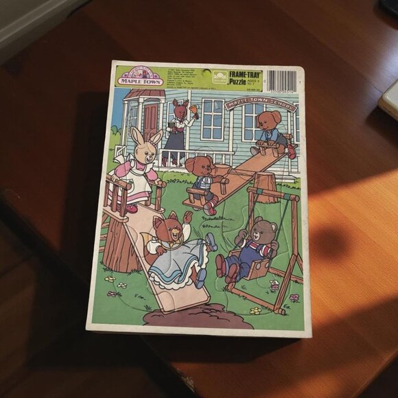 Vintage Golden Frame-Tray Puzzle Maple Town School Scene Ages 3 To 7 4514D-35 19 - Picture 3 of 6